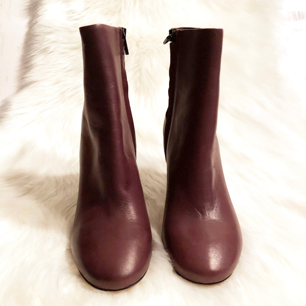 NEW Vince Ridley Wooden Heel Leather Ankle Boots - Picture 3 of 8